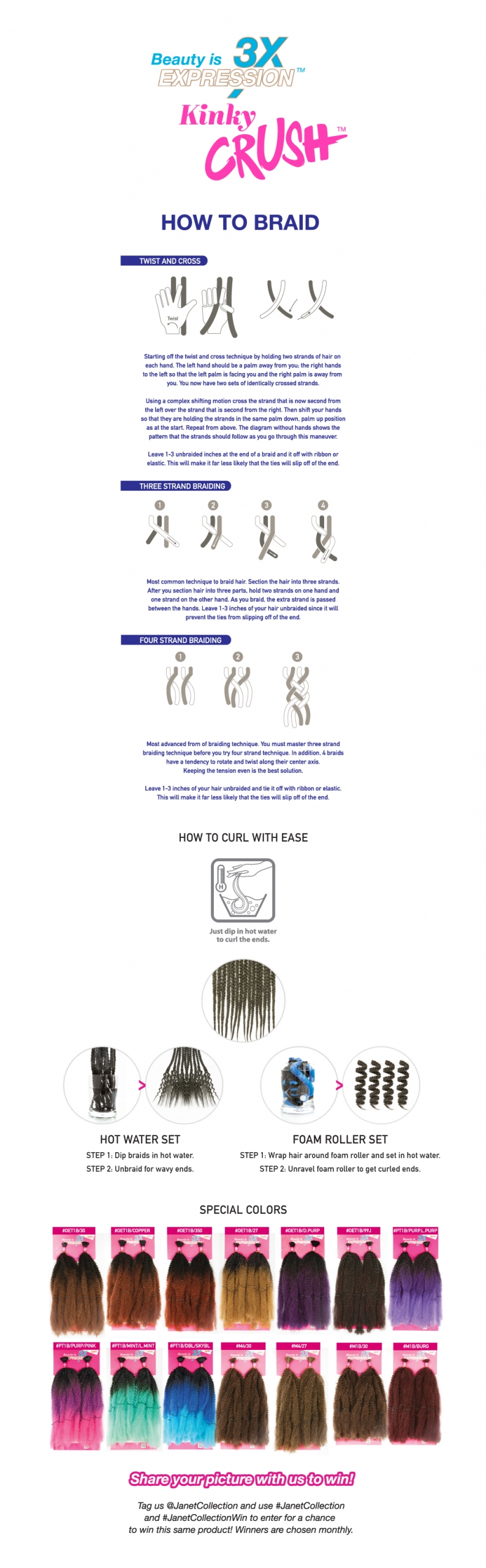 3x Kinky Crush Bulk 36