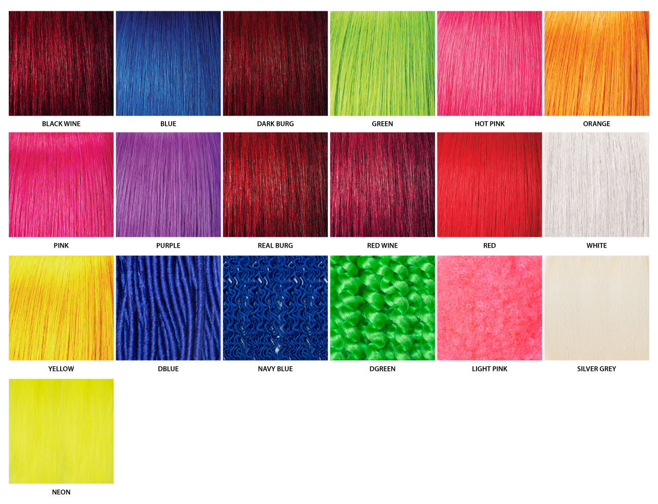 Hair Extension Color Number Chart