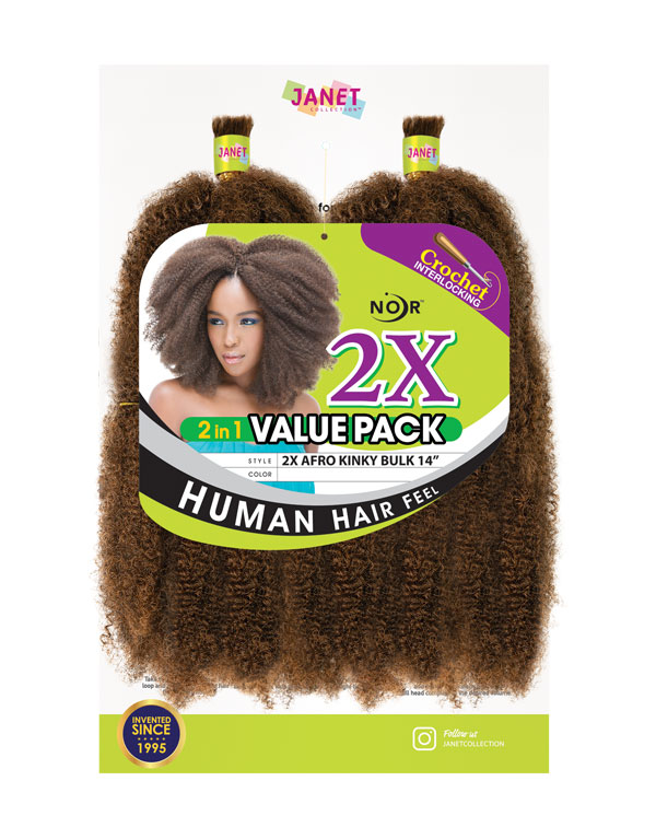 2x Afro Kinky Bulk 14 