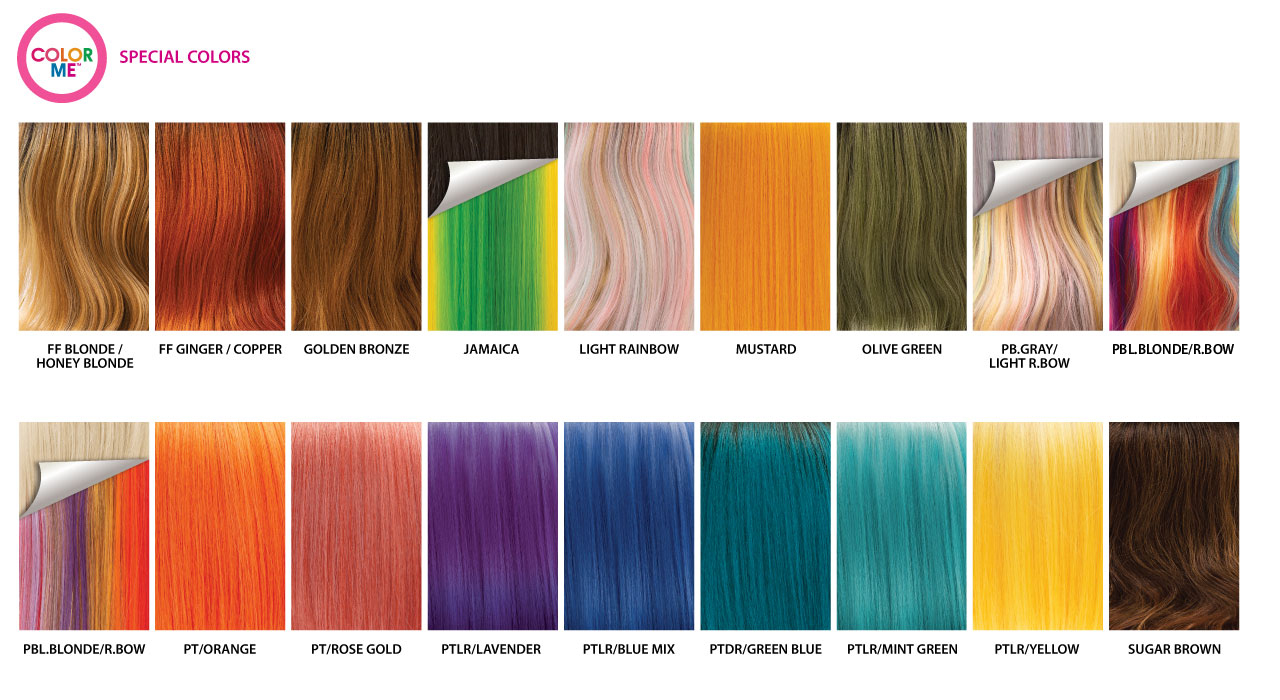 Human Hair Braiding Color Chart