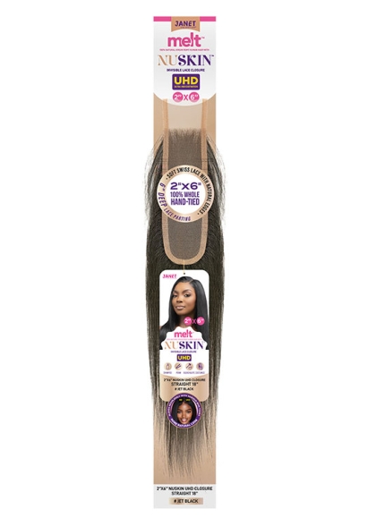 MELT 2X6 NUSKIN UHD LACE CLOSURE STRAIGHT 10" 12" 14" 16" 18"